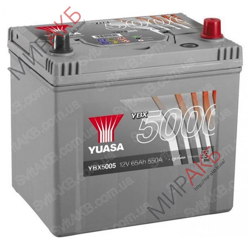  Аккумулятор  YUASA YBX5005   65Ah  550 A  азия  220/173/225