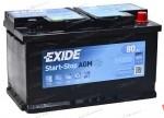 Аккумулятор  EXIDE 80Ач AGM START-STOP  850А  278/175/190 