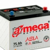  Аккумулятор amega asia m7 75Ач азия 690А  262/175/226   