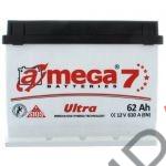 Аккумулятор  amega  ultra м7  6СТ- 62Ah   610A  243/175/190  
