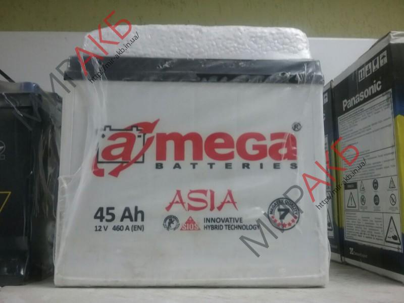  Аккумулятор  amega asia 45Ач 460 А азия 237/127/222  