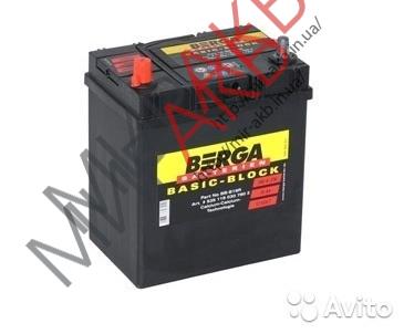 Аккумулятор BERGA 35Ач   300 A азия 185/125/225 