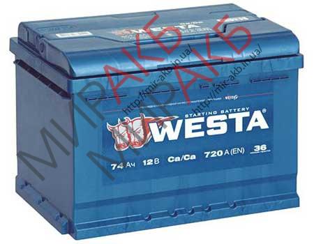 Аккумулятор WESTA  74Ah   720A  278/175/190  